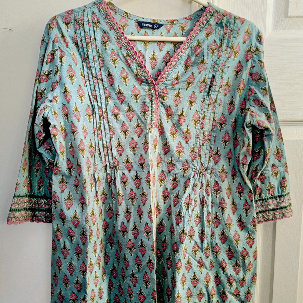 India Cotton Tunic Top